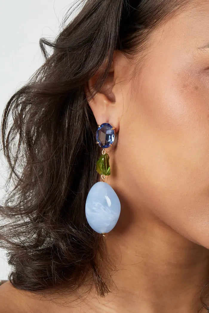 Statement glass earrings