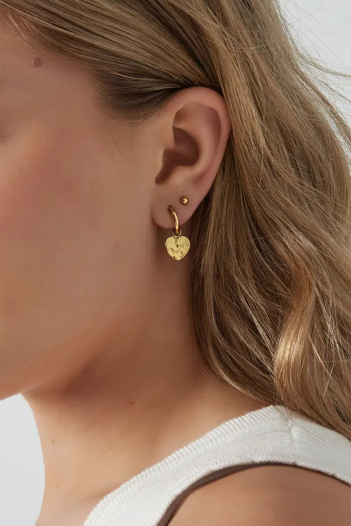 EARRING HEART ZILVER