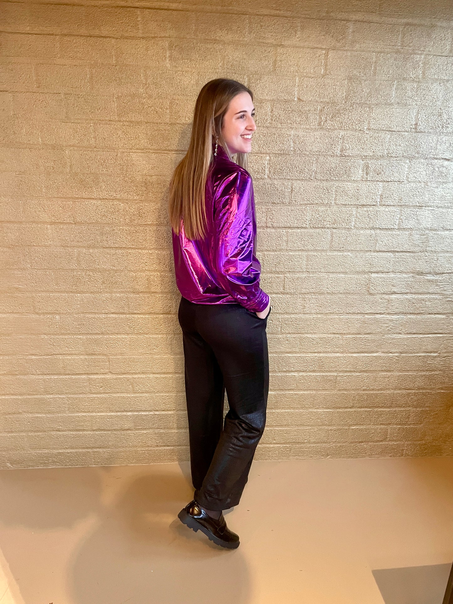 BLOUSE METALLIC PURPLE