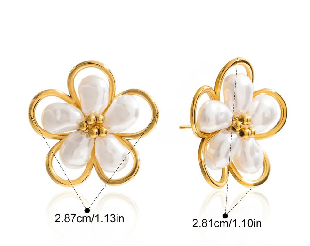EARRINGS SHELL FLOWER