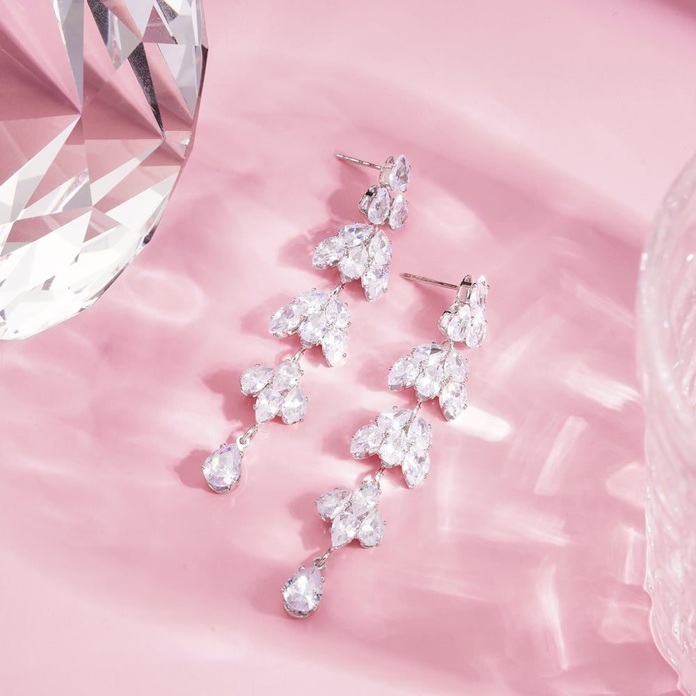 EARRINGS TASSEL FLOWER SILVER