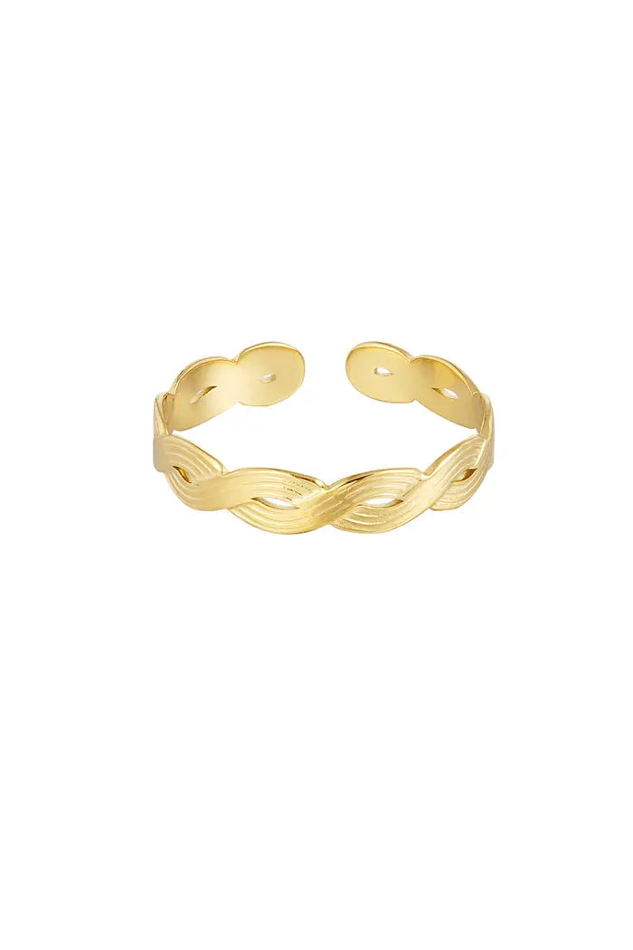 Thin braided ring