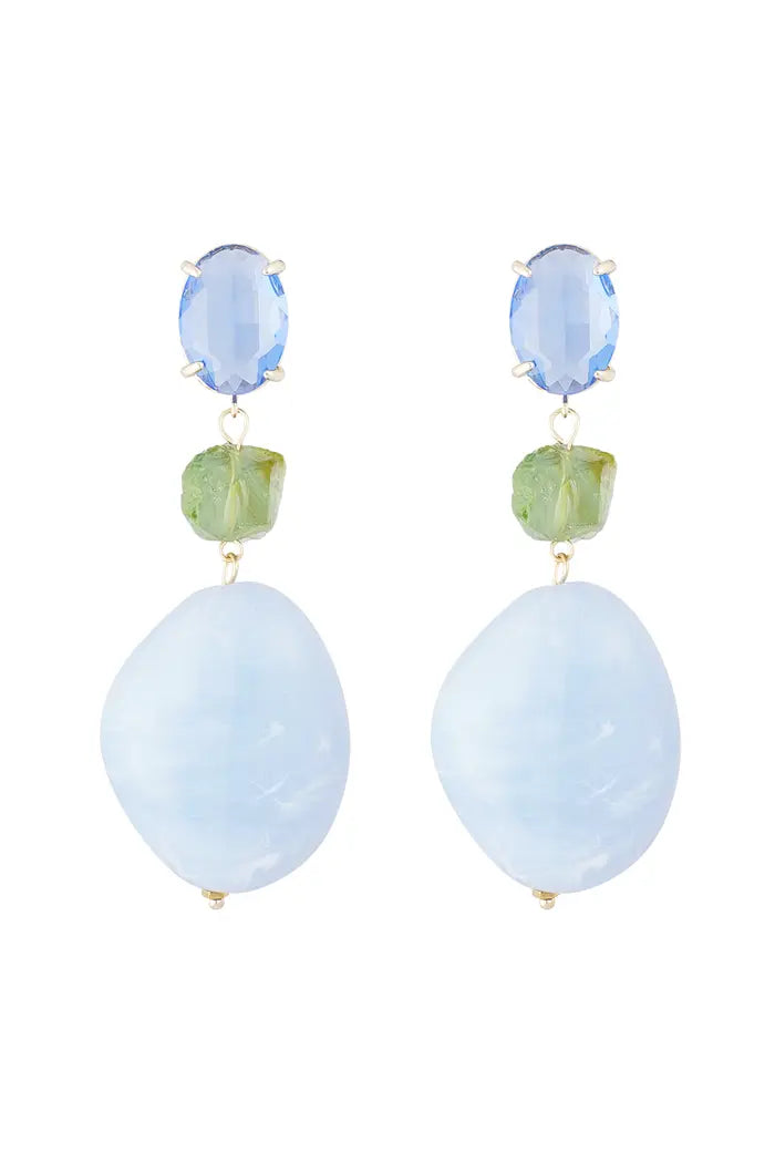 Statement glass earrings