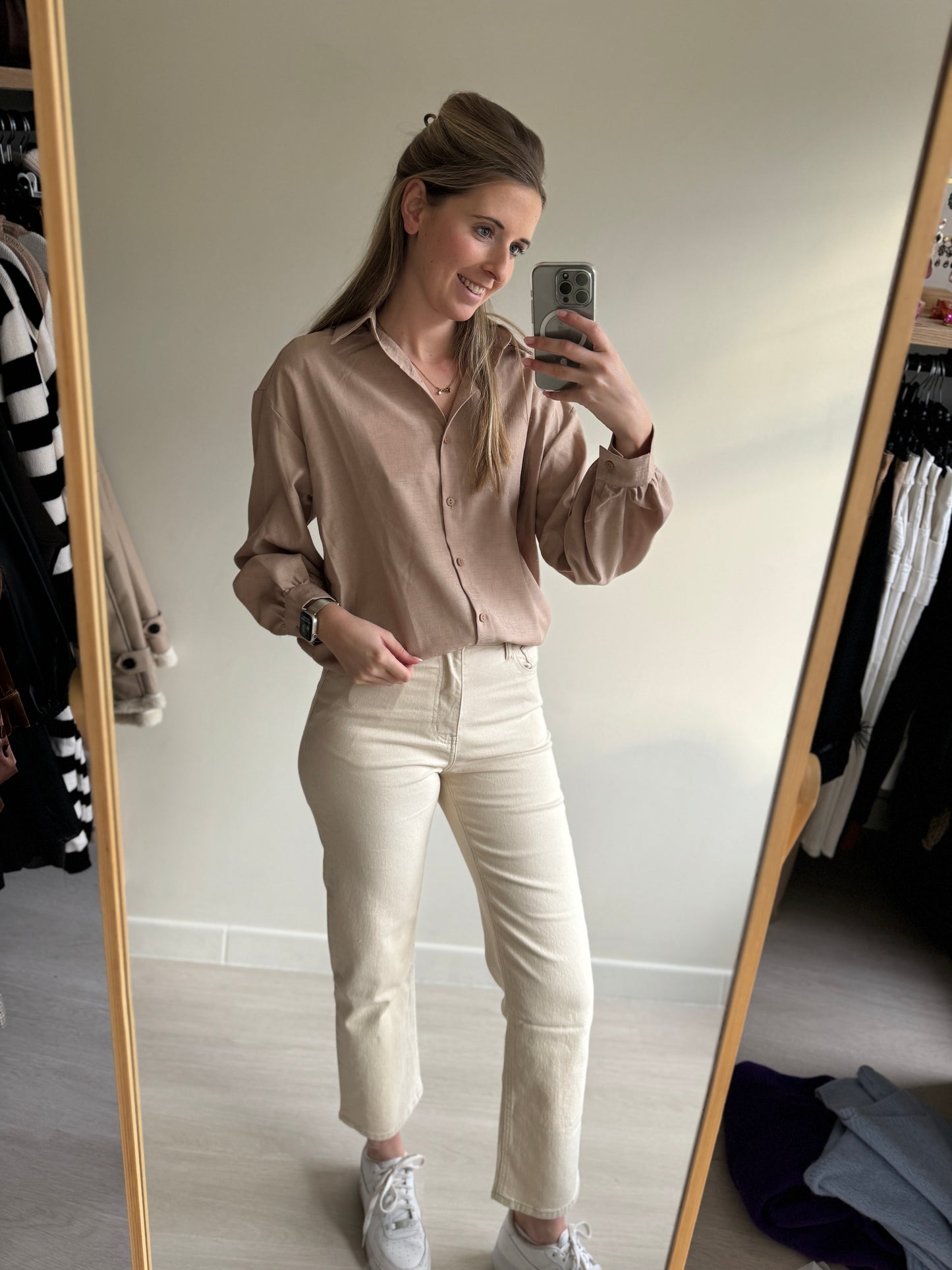 PANTS BEIGE HIGH WAIST