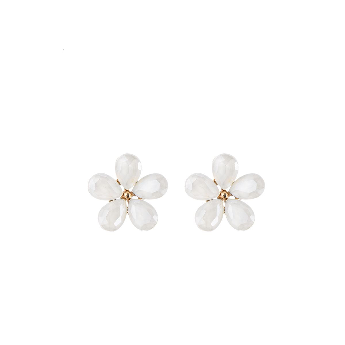 EARRINGS FLOWER WHITE