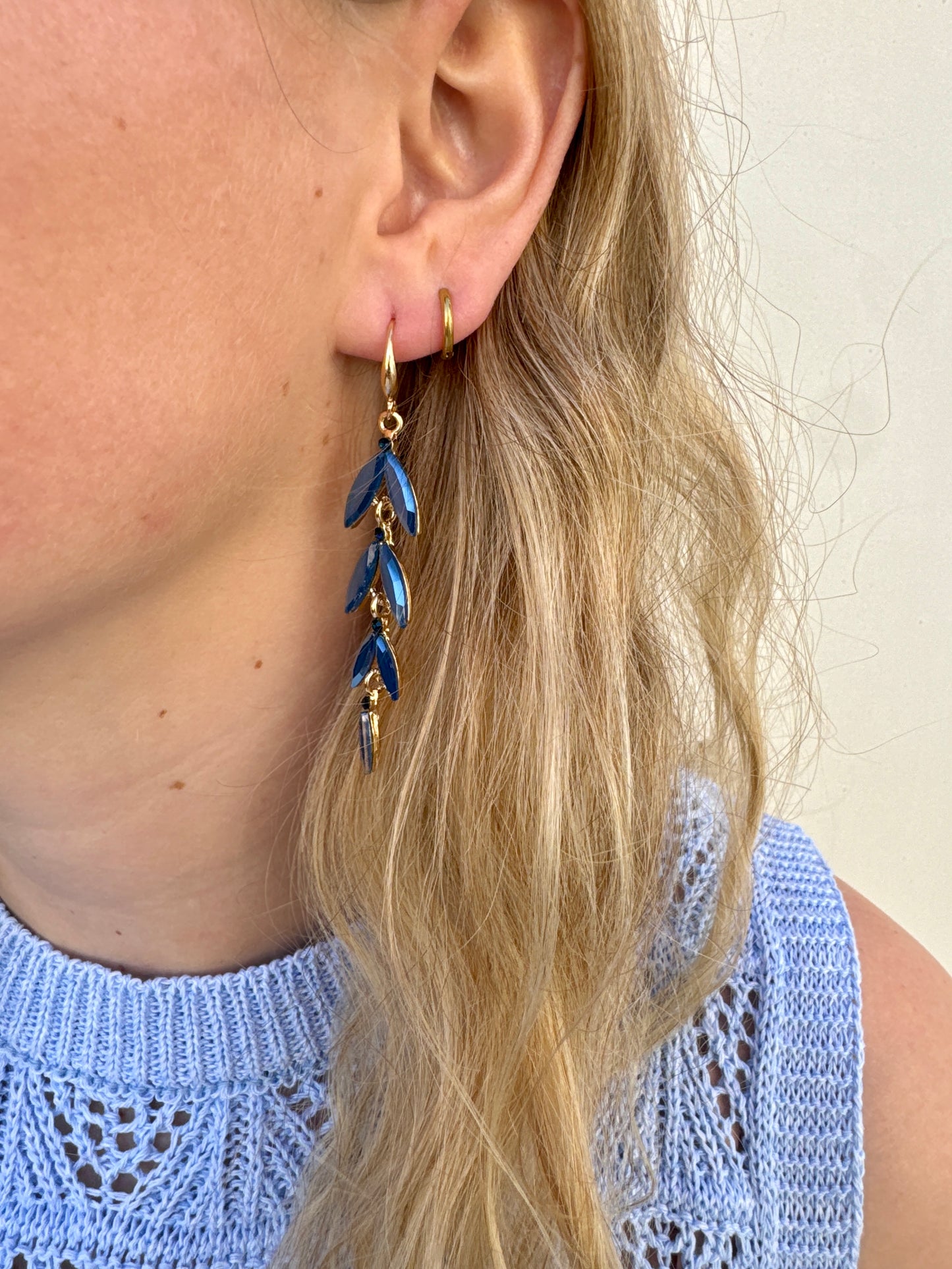 EARRINGS PEASE BLUE