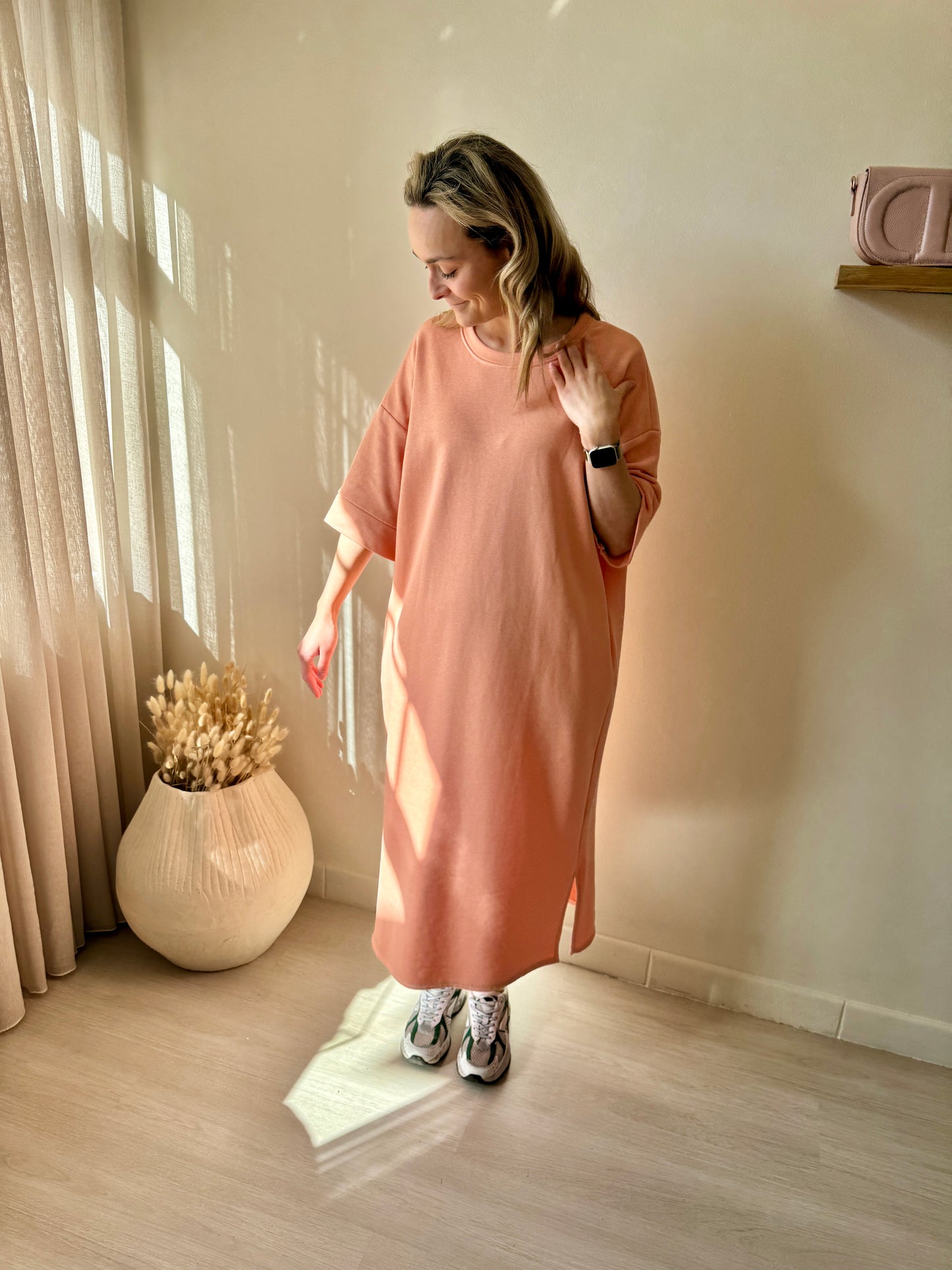 DRESS ADATTI PEACH
