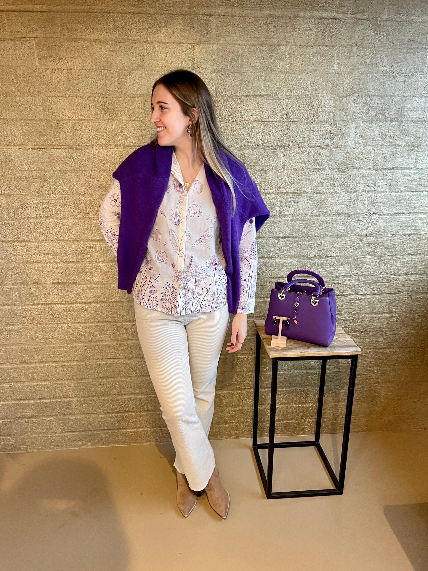 BLOUSE FLOWER PURPLE