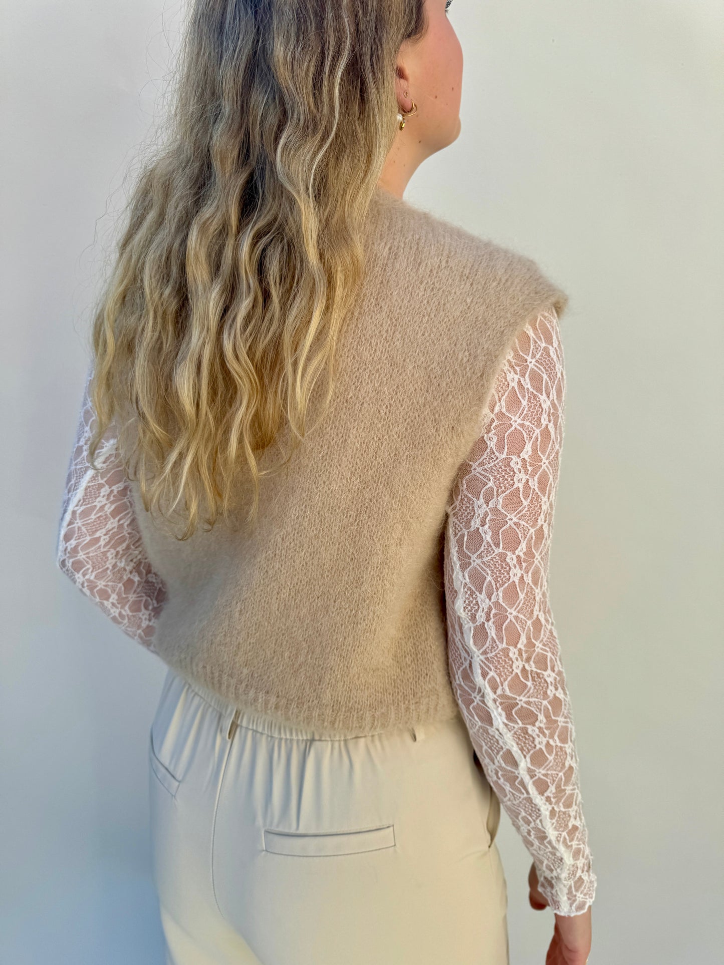 MOHAIR DEBARDEUR BEIGE