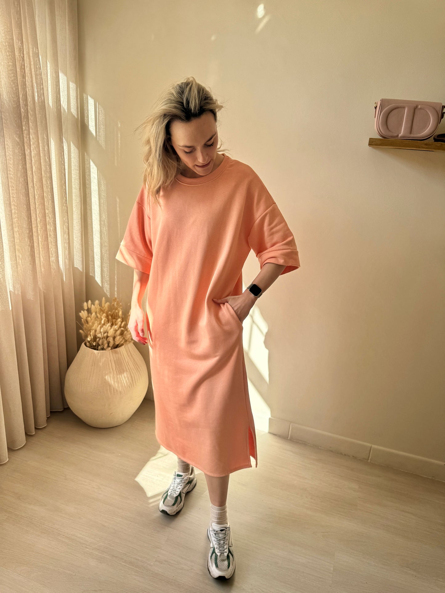 DRESS ADATTI PEACH