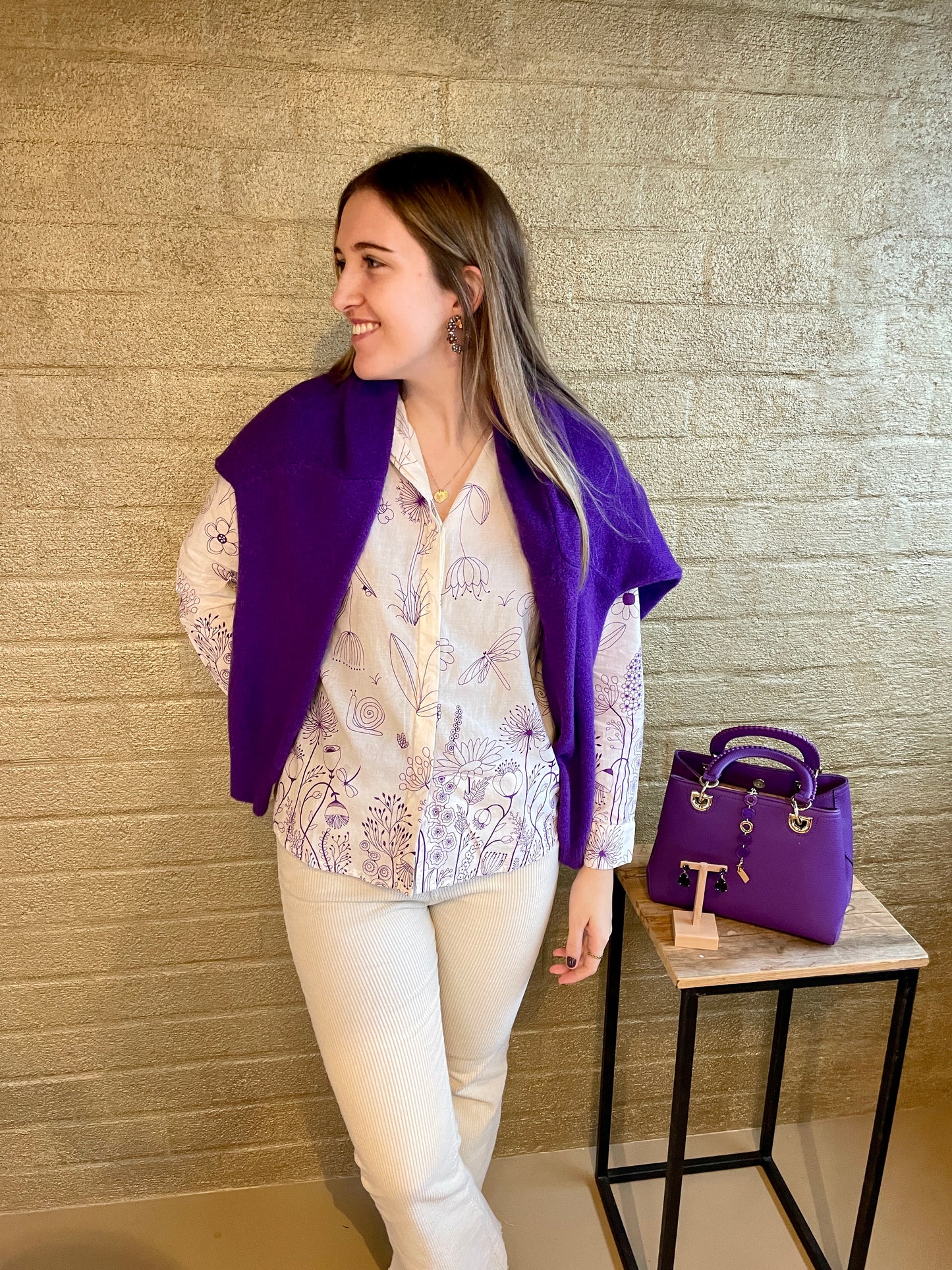 BLOUSE FLOWER PURPLE