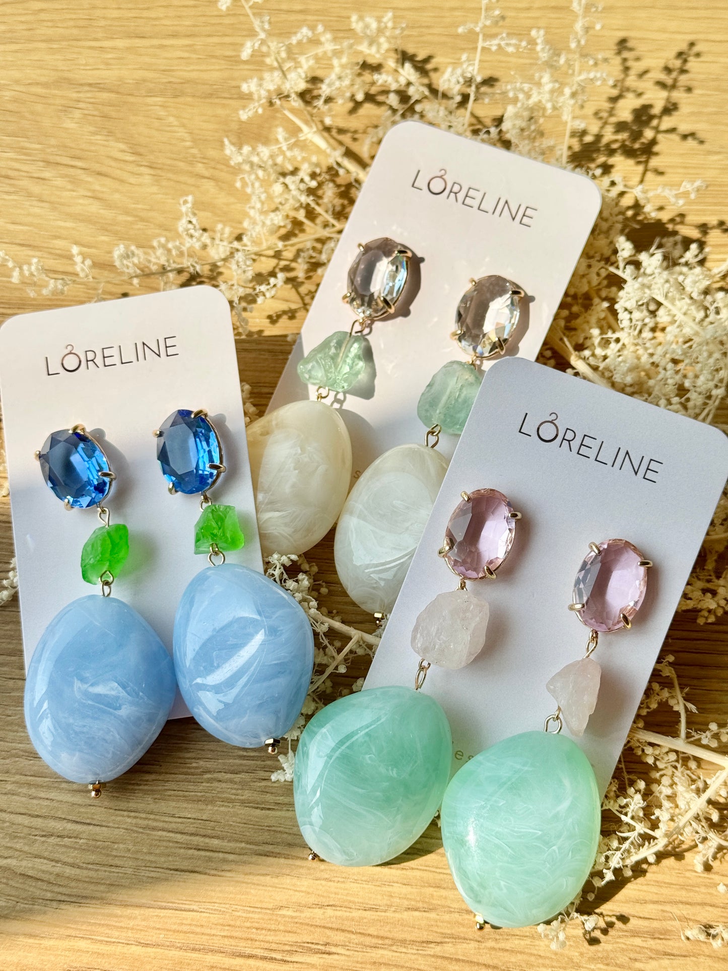 Statement glass earrings