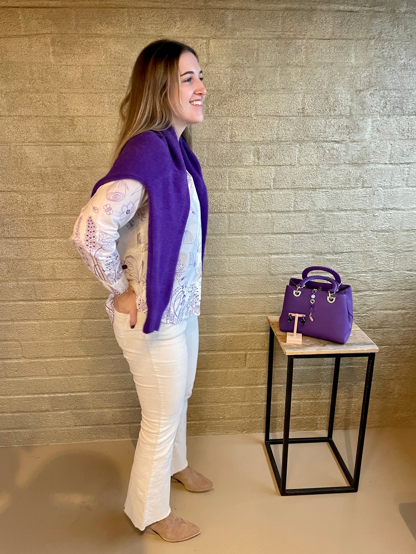 BLOUSE FLOWER PURPLE