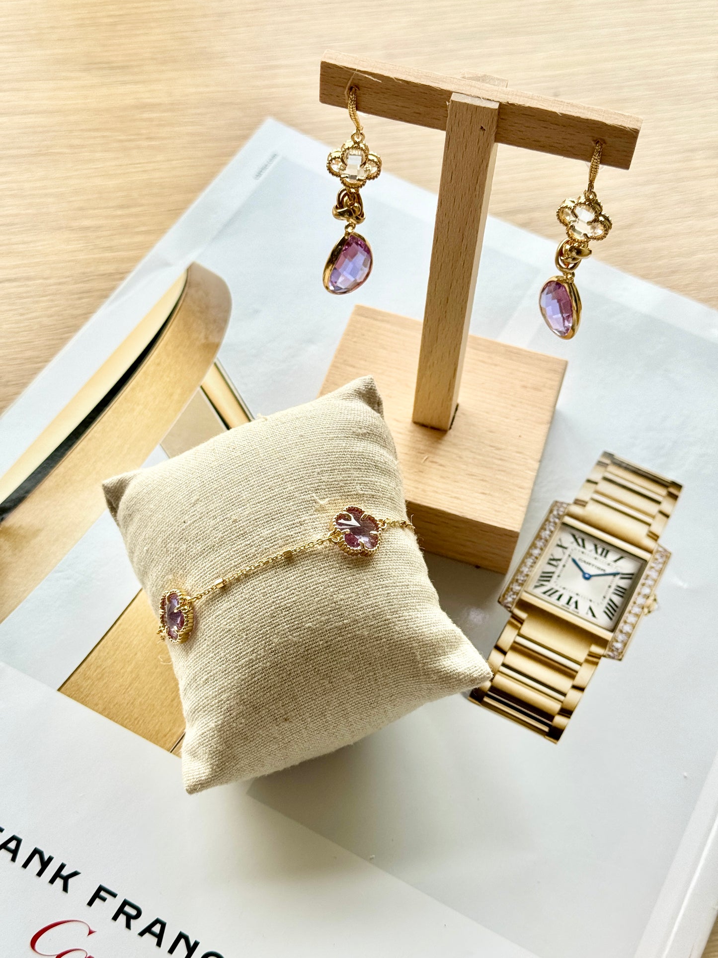 EARRING PURPLE KLAVER