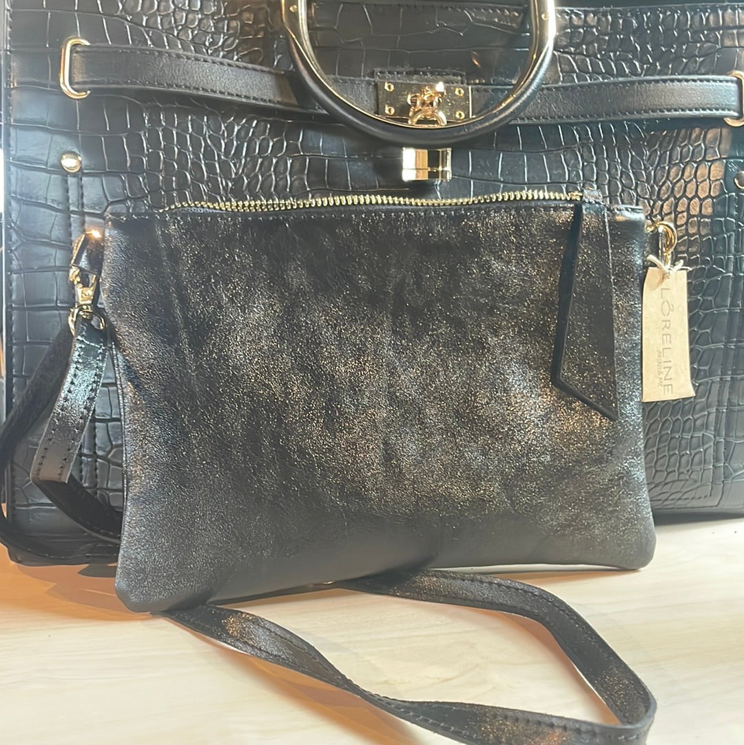 SCHOUDERTAS METALLIC BLACK