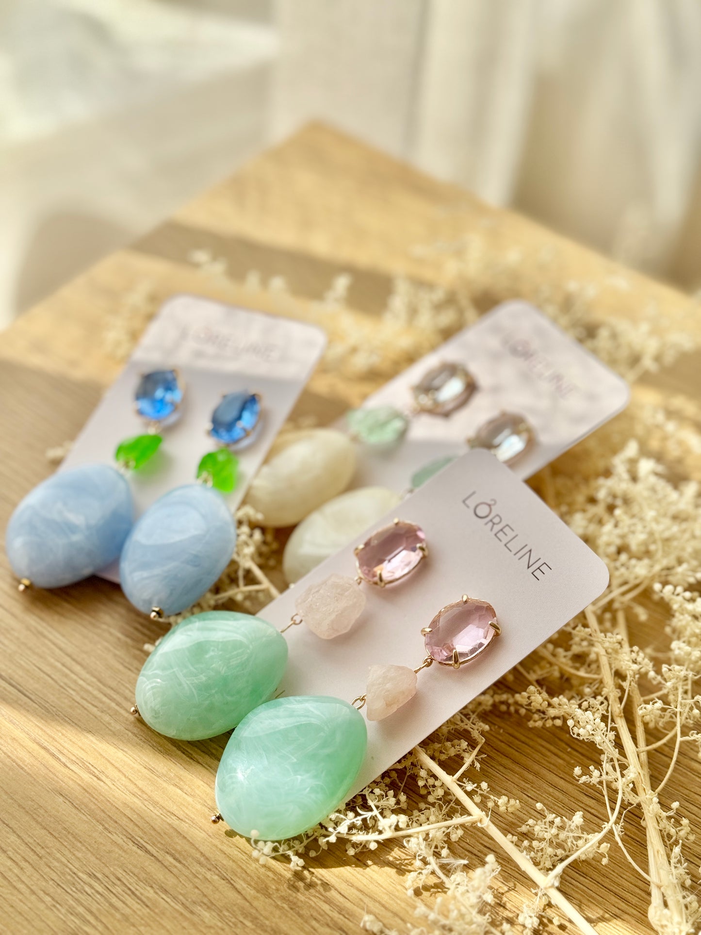 Statement glass earrings