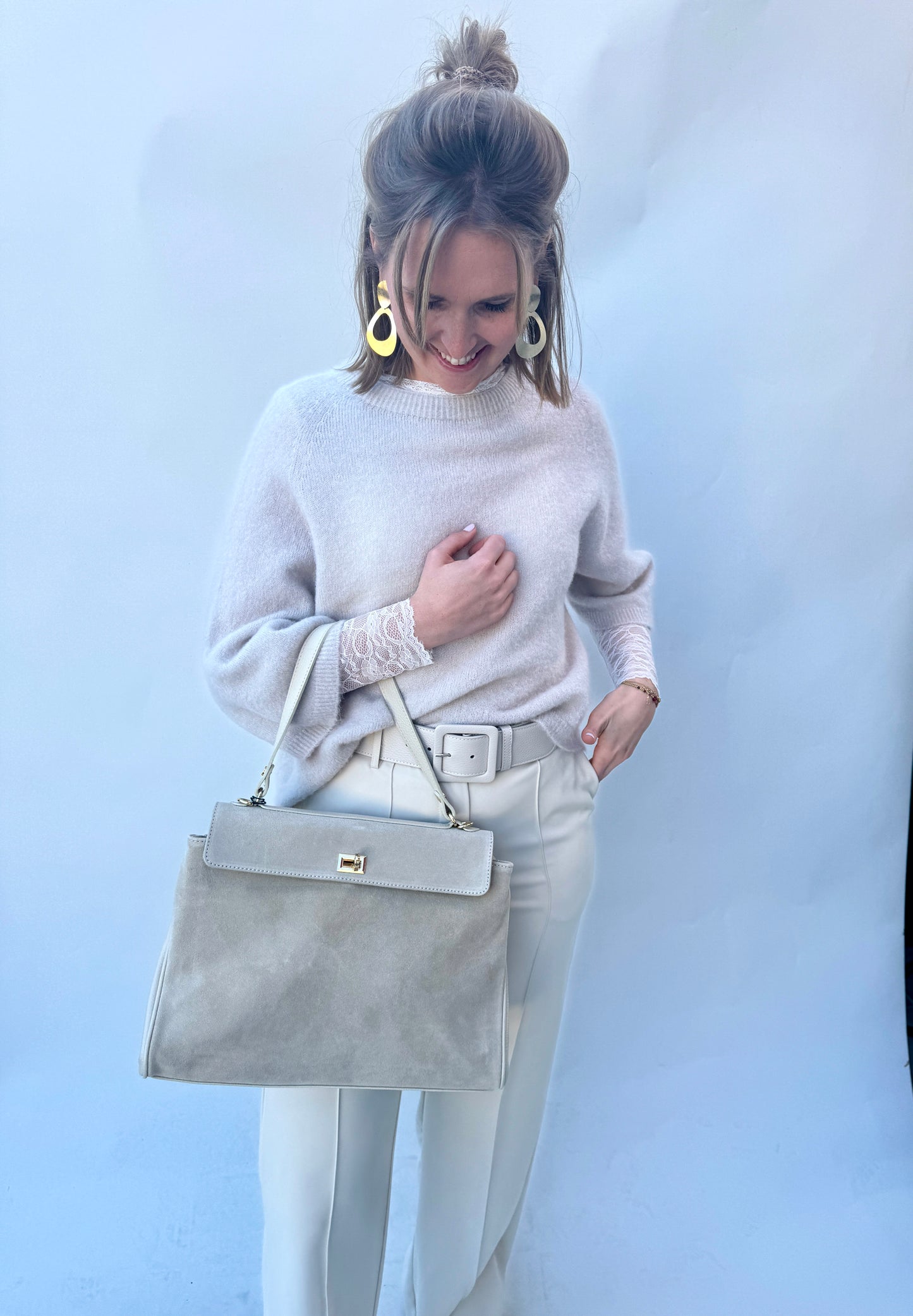 BELT CARO BEIGE - RIEM
