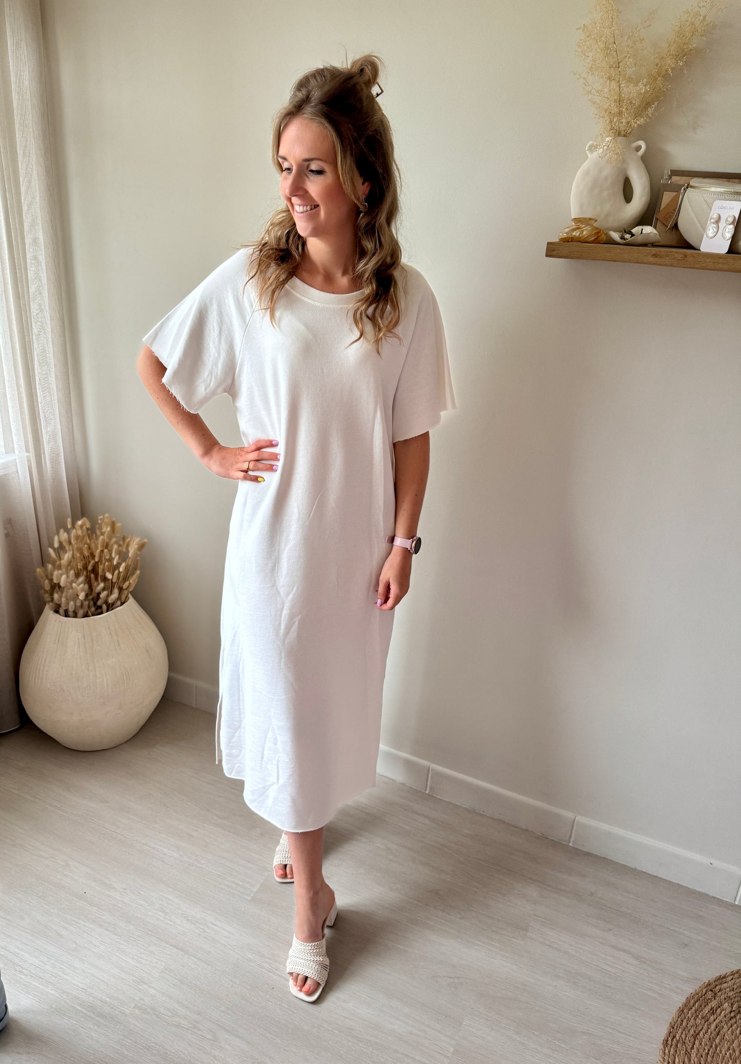 DRESS VEENA ECRU