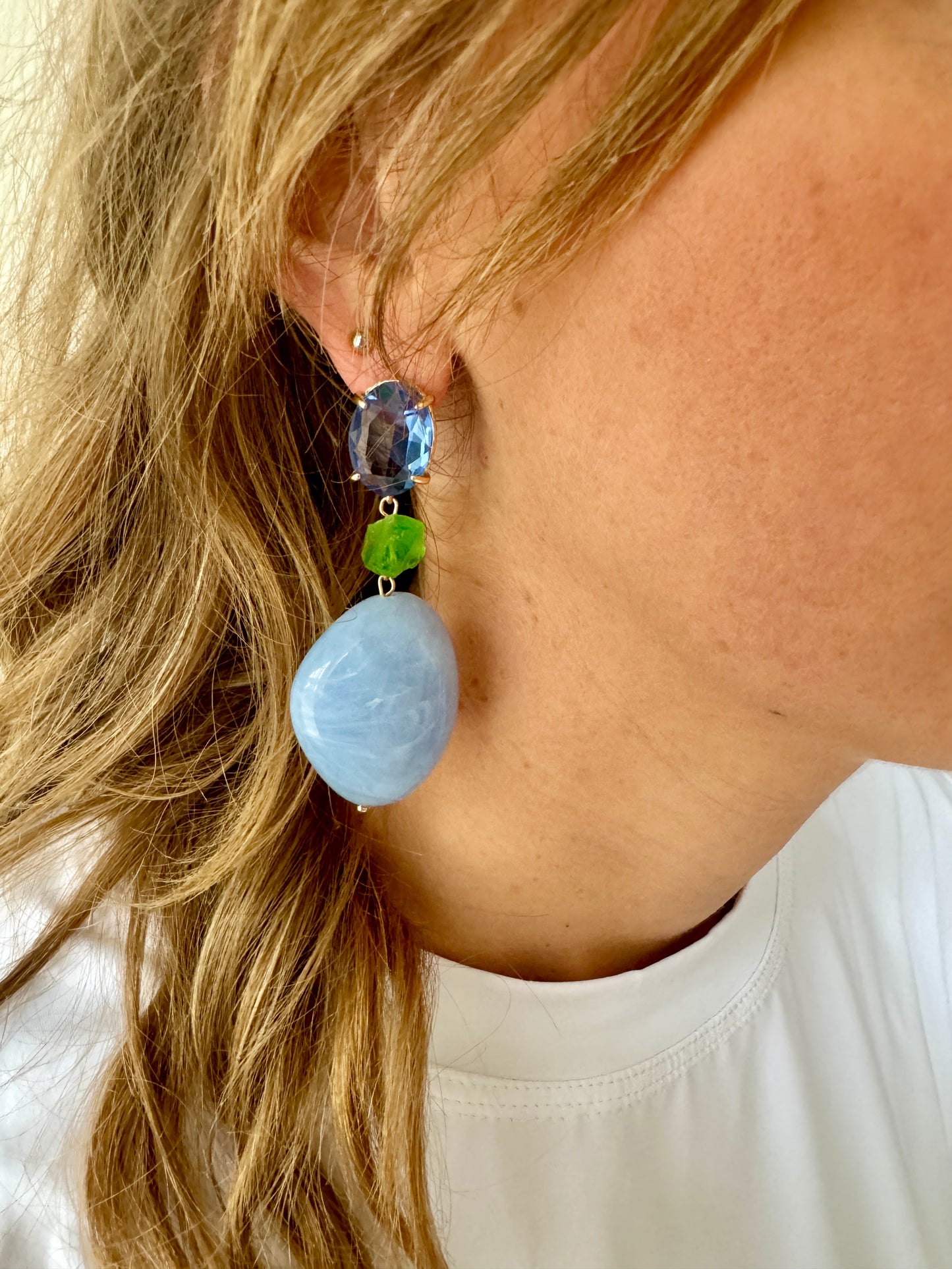 Statement glass earrings