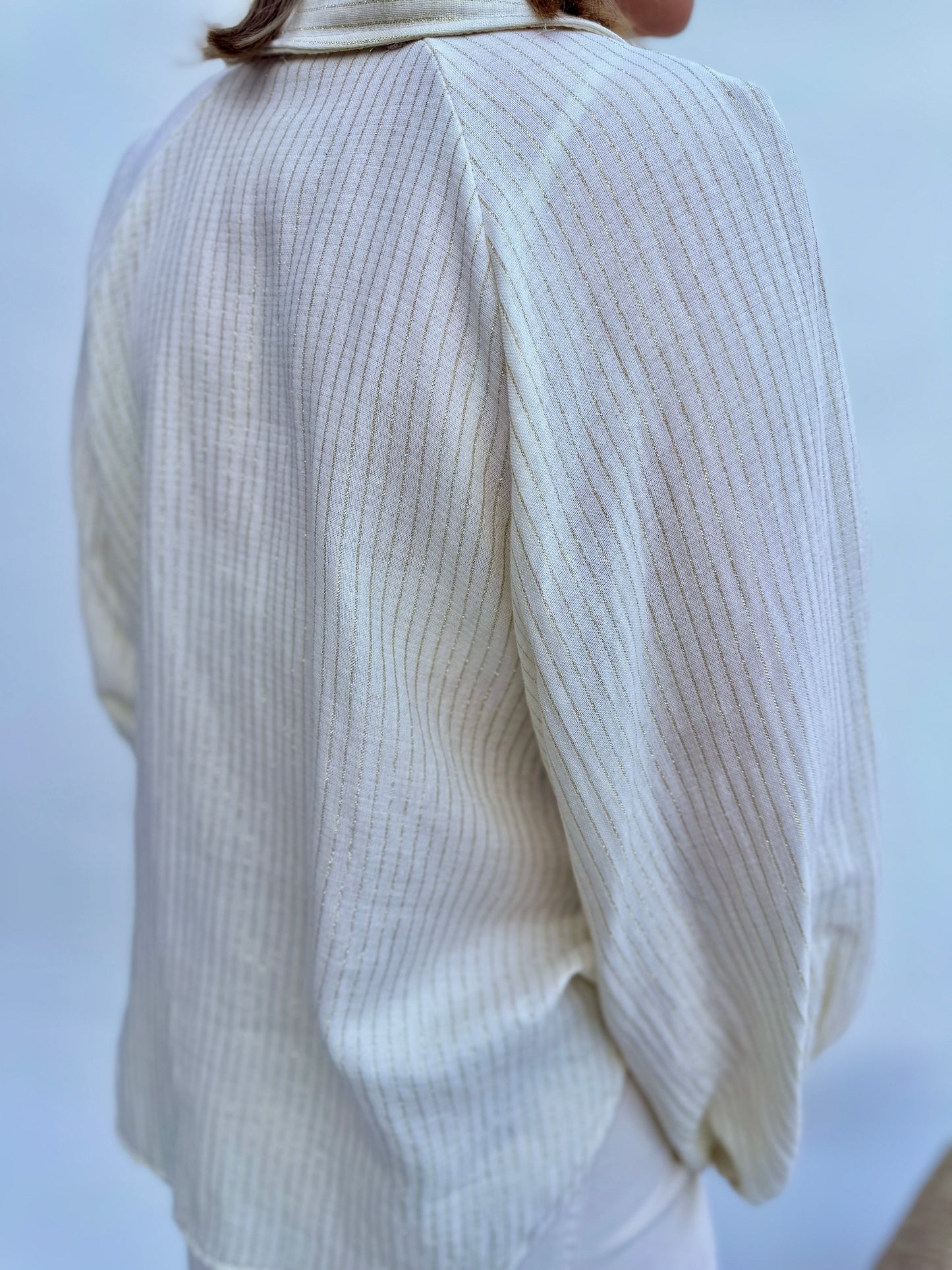 BLOUSE LIZA GOLD/WHITE