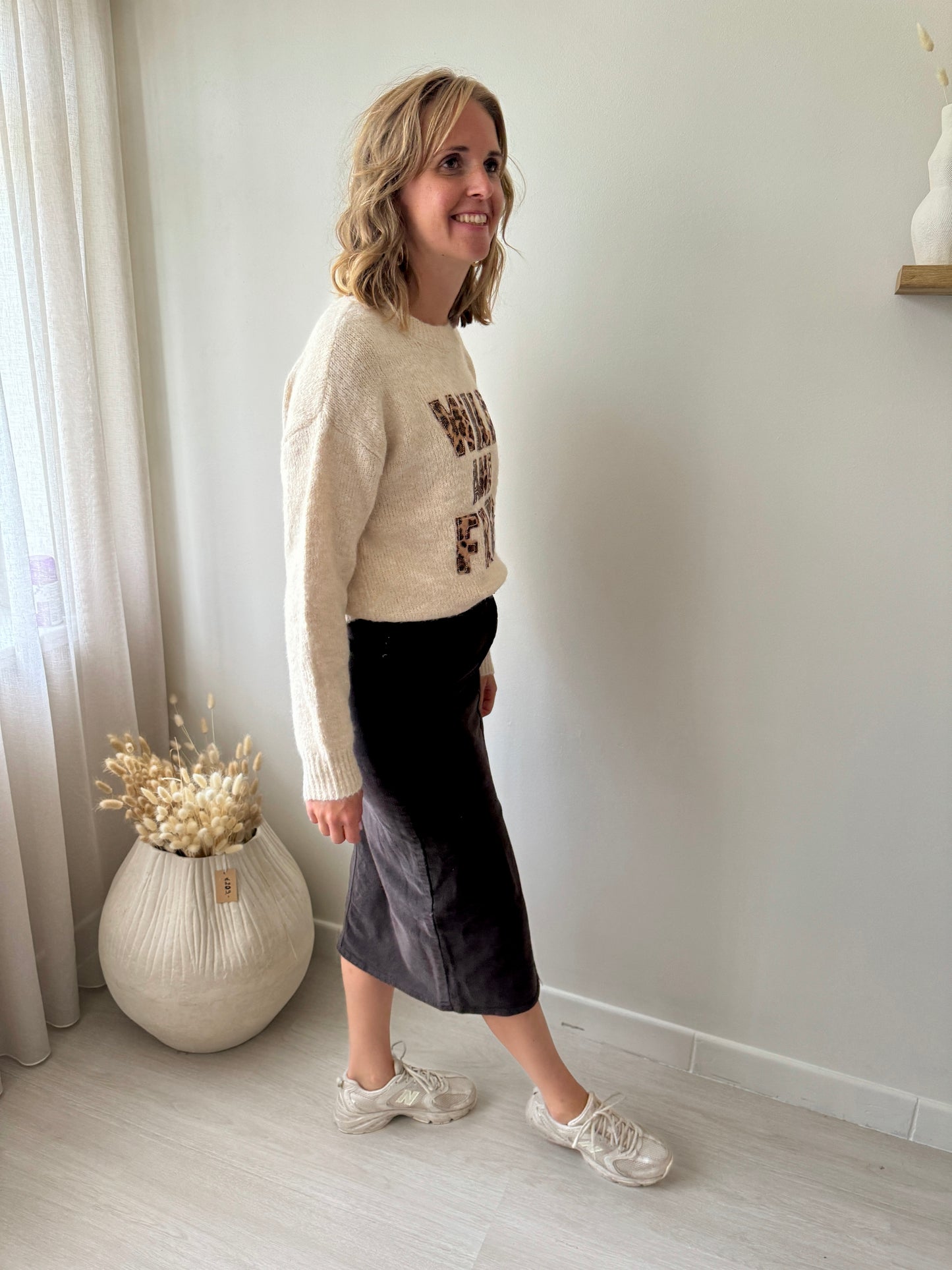 SKIRT RIB BROWN