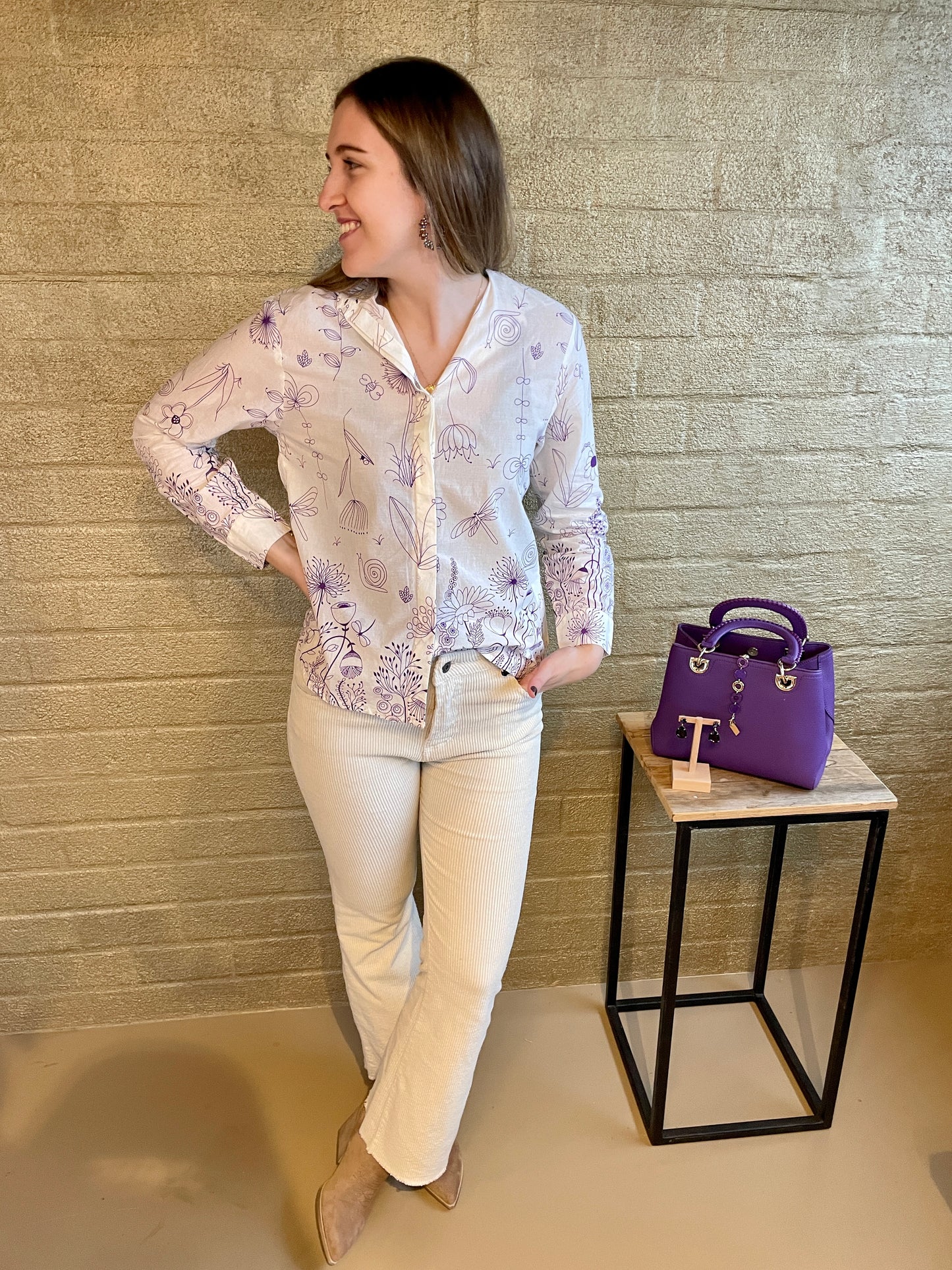 BLOUSE FLOWER PURPLE