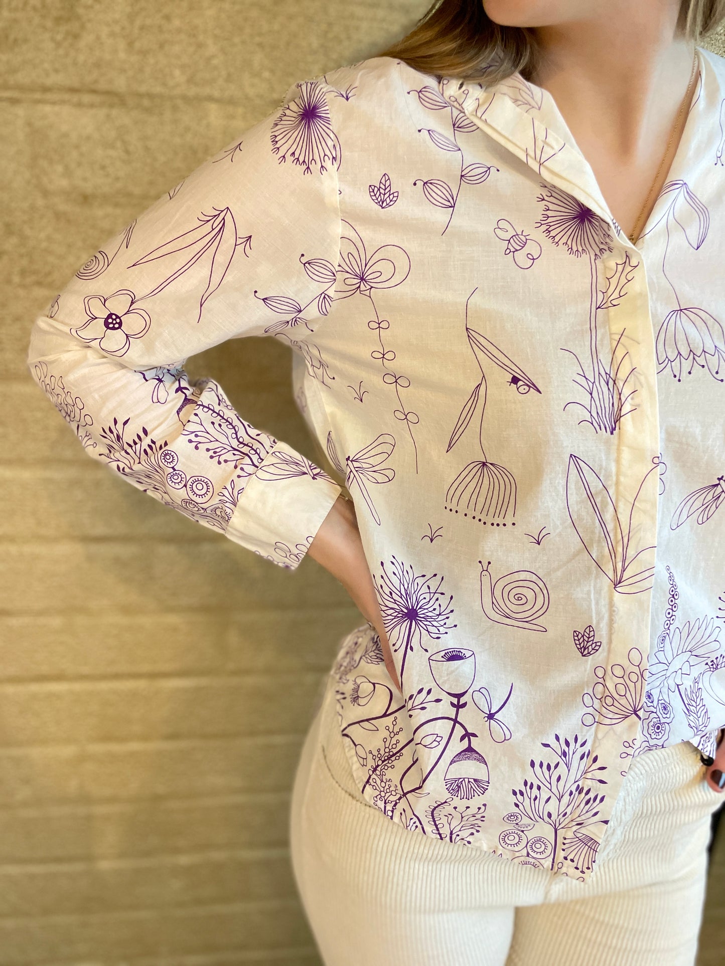 BLOUSE FLOWER PURPLE