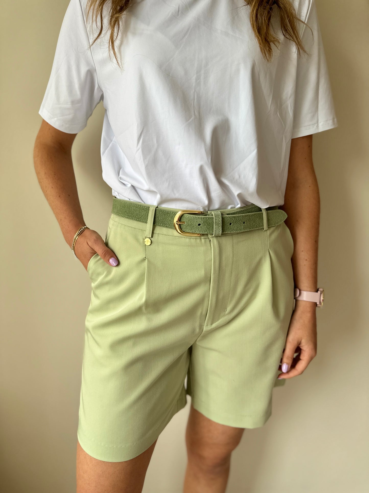 BELT SUEDE GREEN-riem