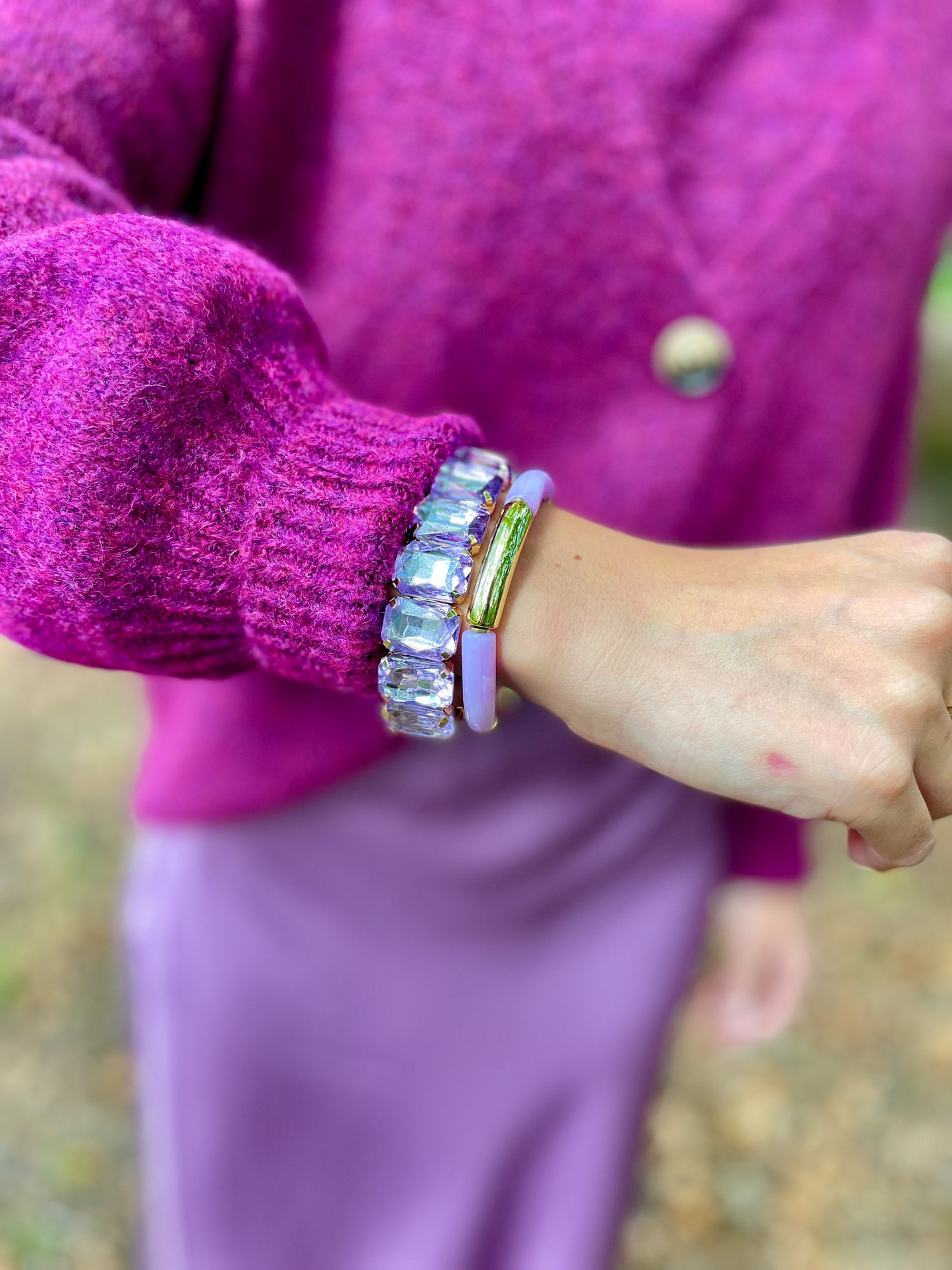 BRACELET LILA STONE
