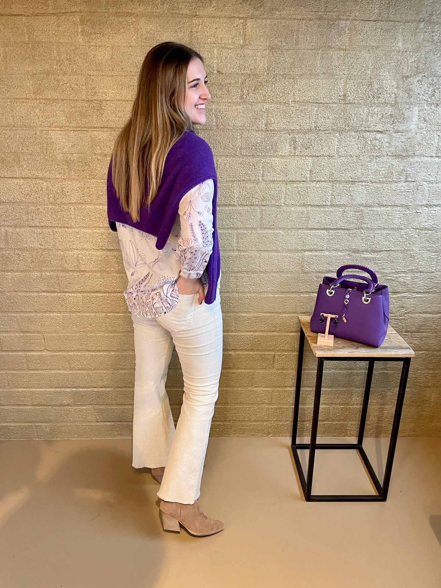 BLOUSE FLOWER PURPLE