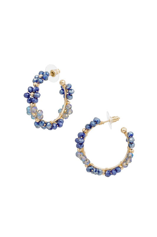 Earrings flowers blue