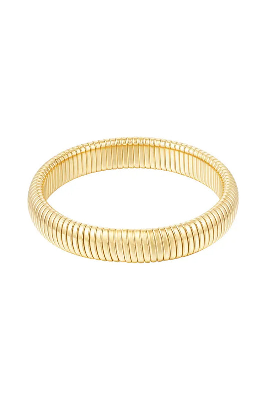 Bracelet ribbed - goud