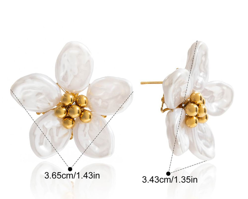 EARRINGS SHELL FLOWER
