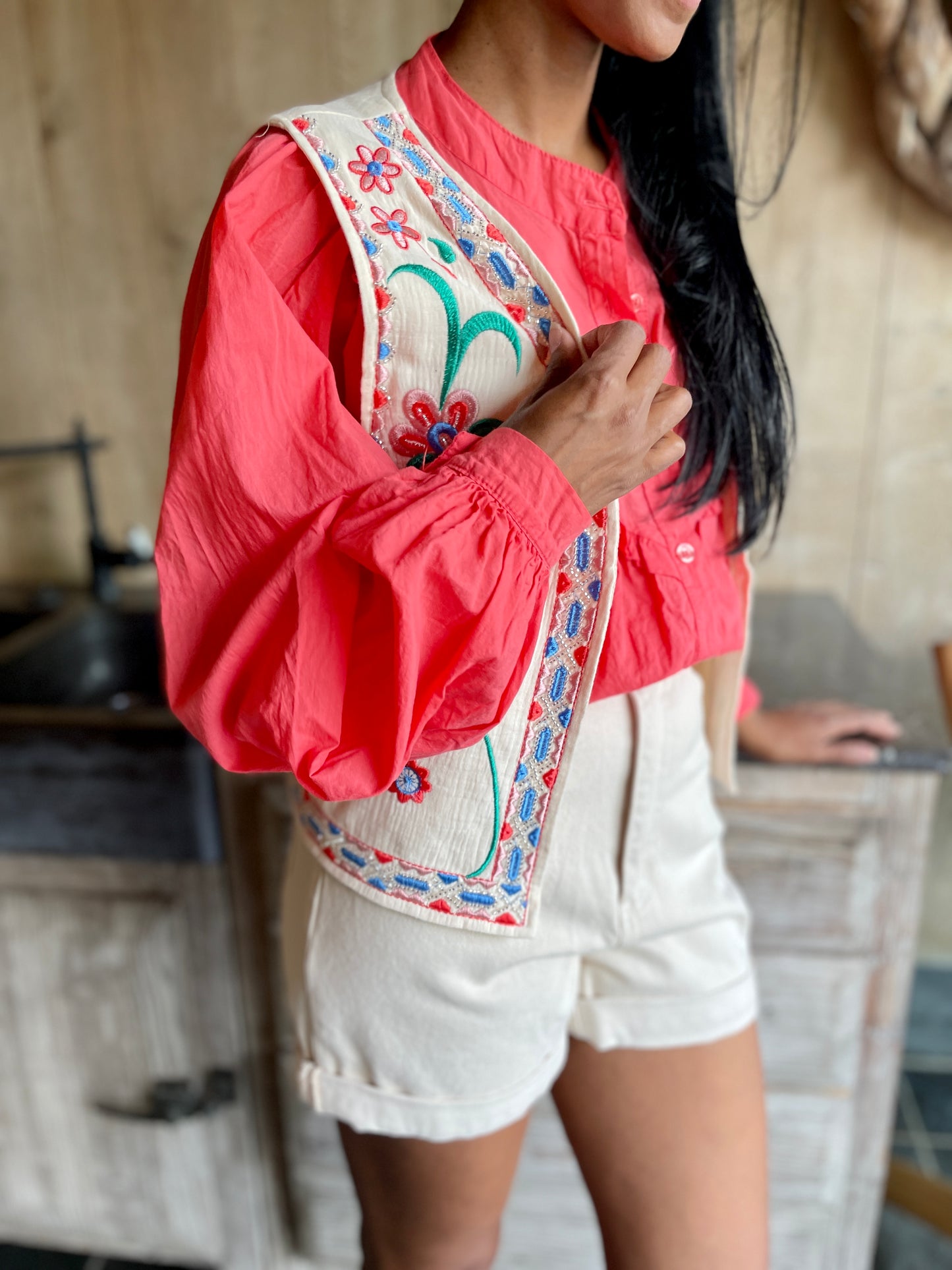 GILET FLOWER