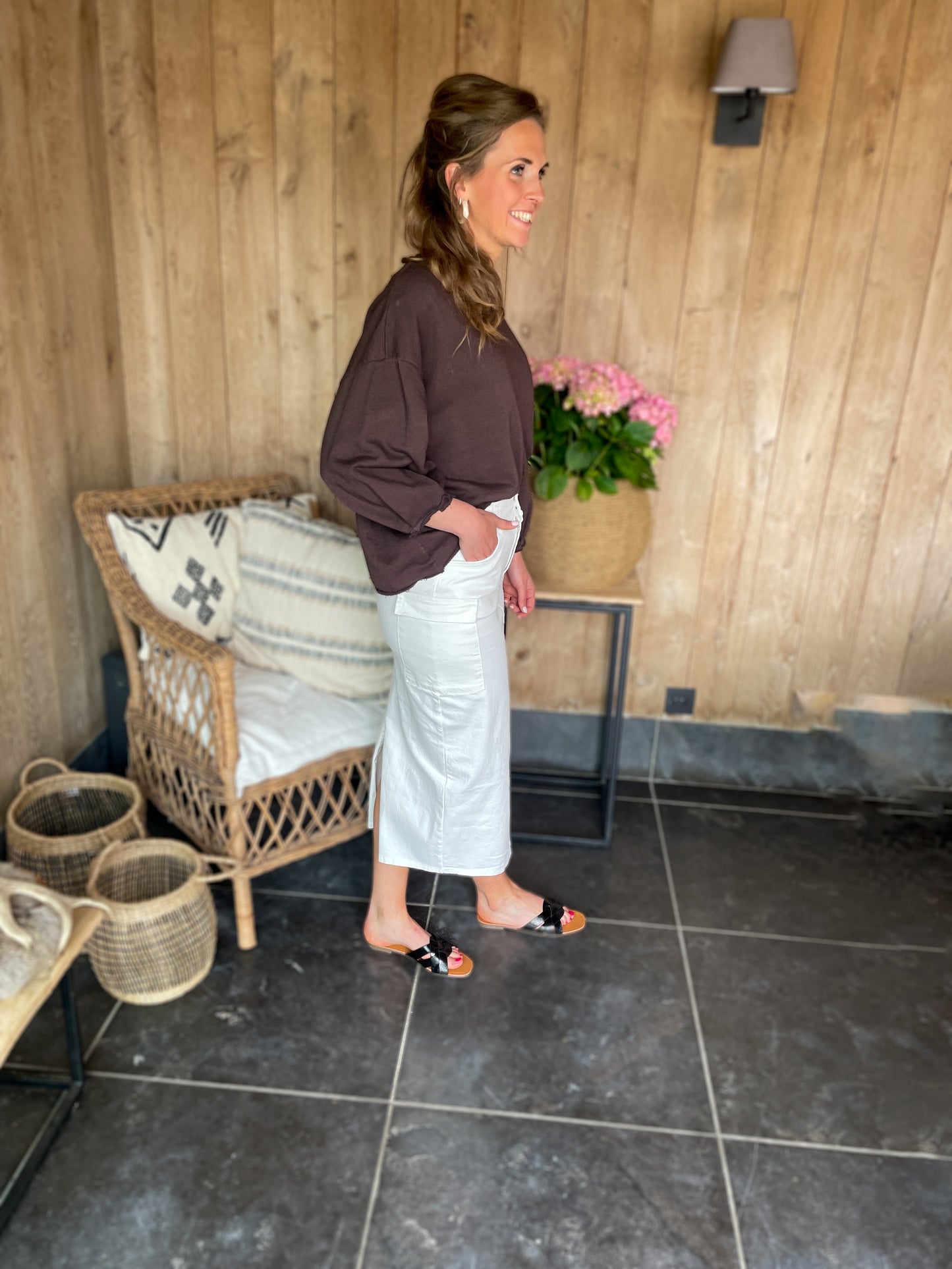 NOIR IRISÉ SLIPPER