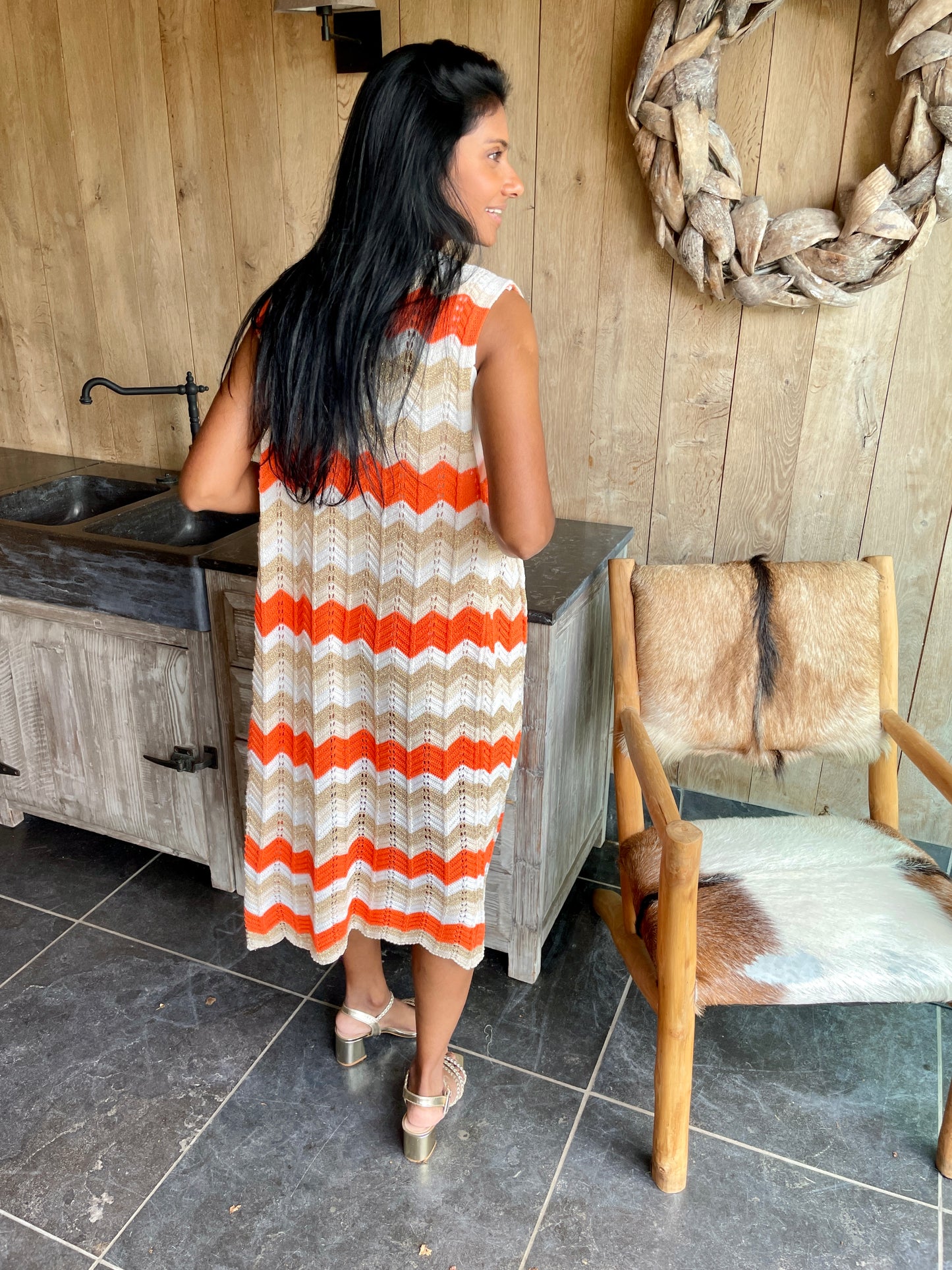 GILET LONG ORANGE