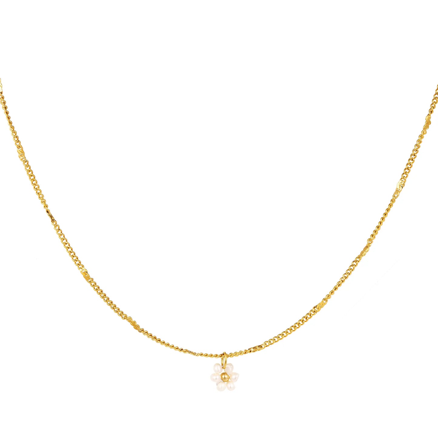 NECKLACE WITH FLOWERPEARL - KETTING