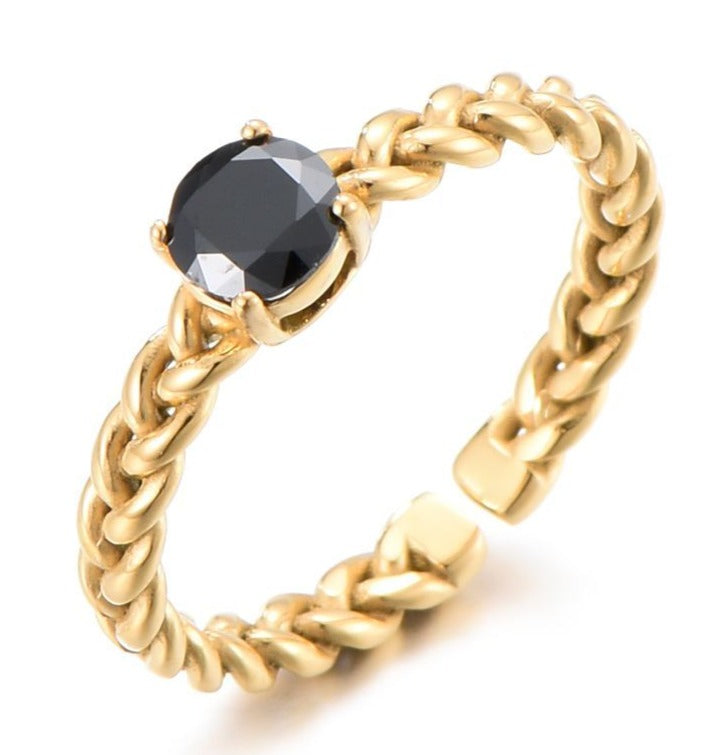 STEEN GOUD RING
