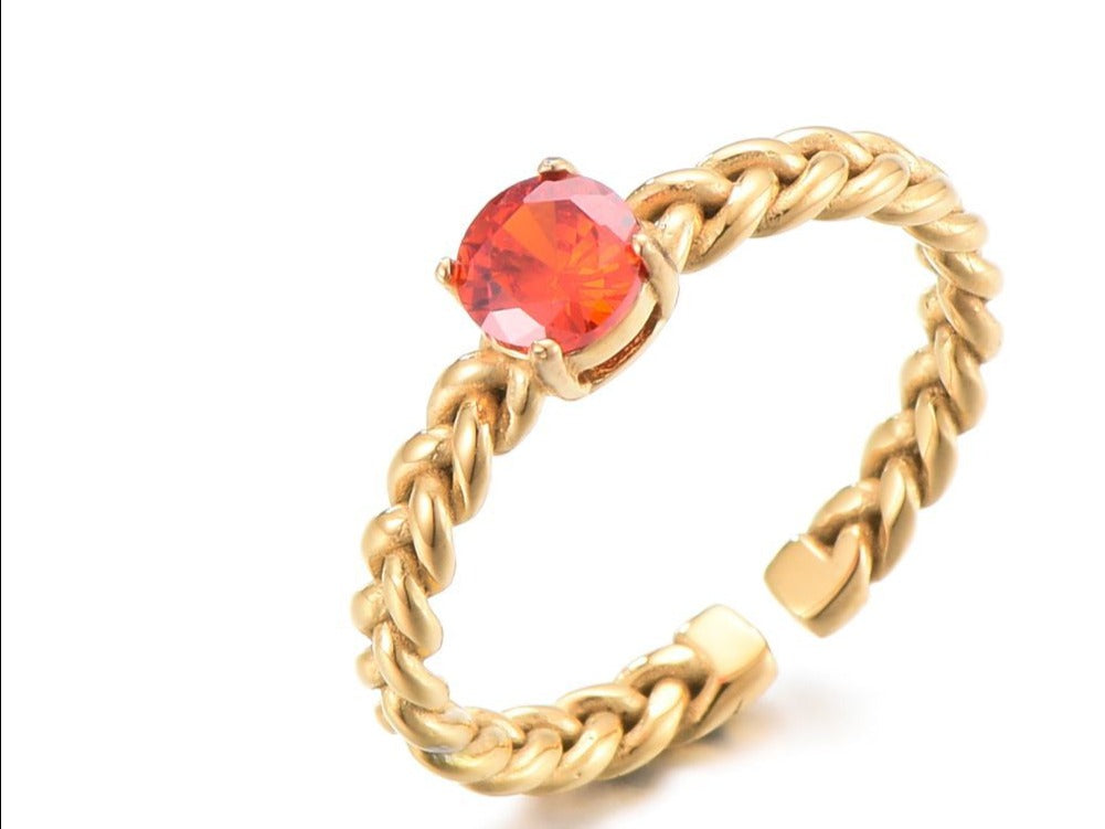 STEEN GOUD RING