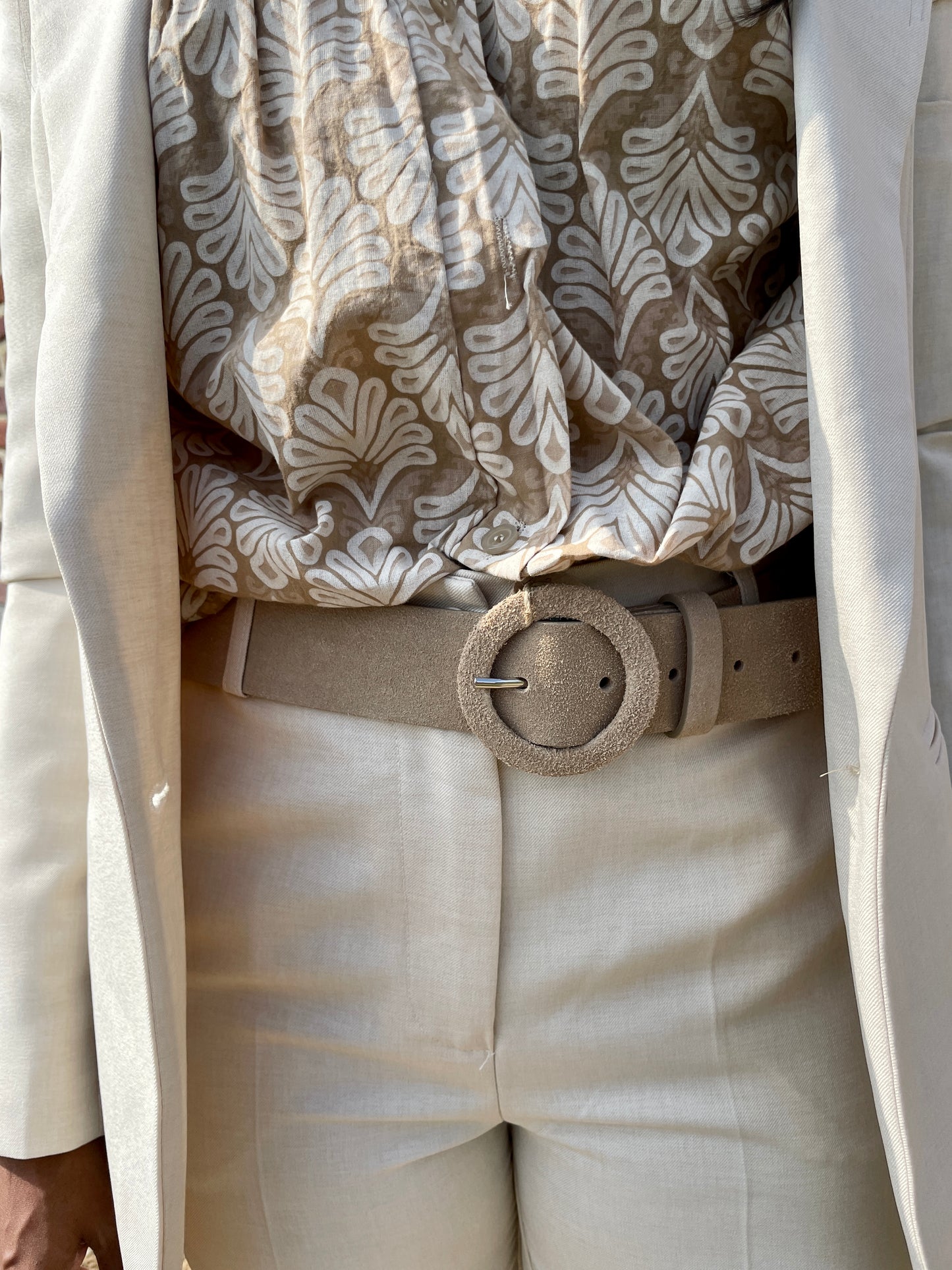 BELT SUEDE BEIGE - RIEM