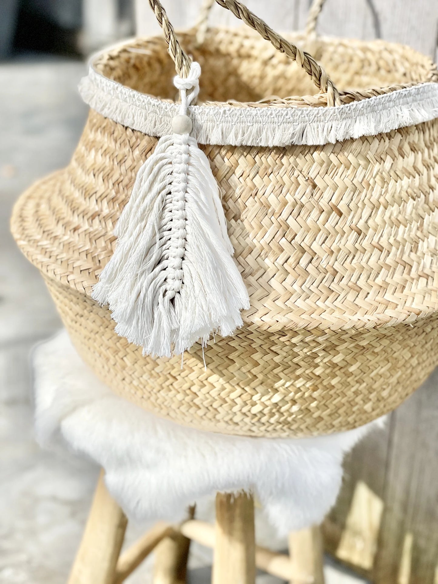 BASKET BIG MACRAME
