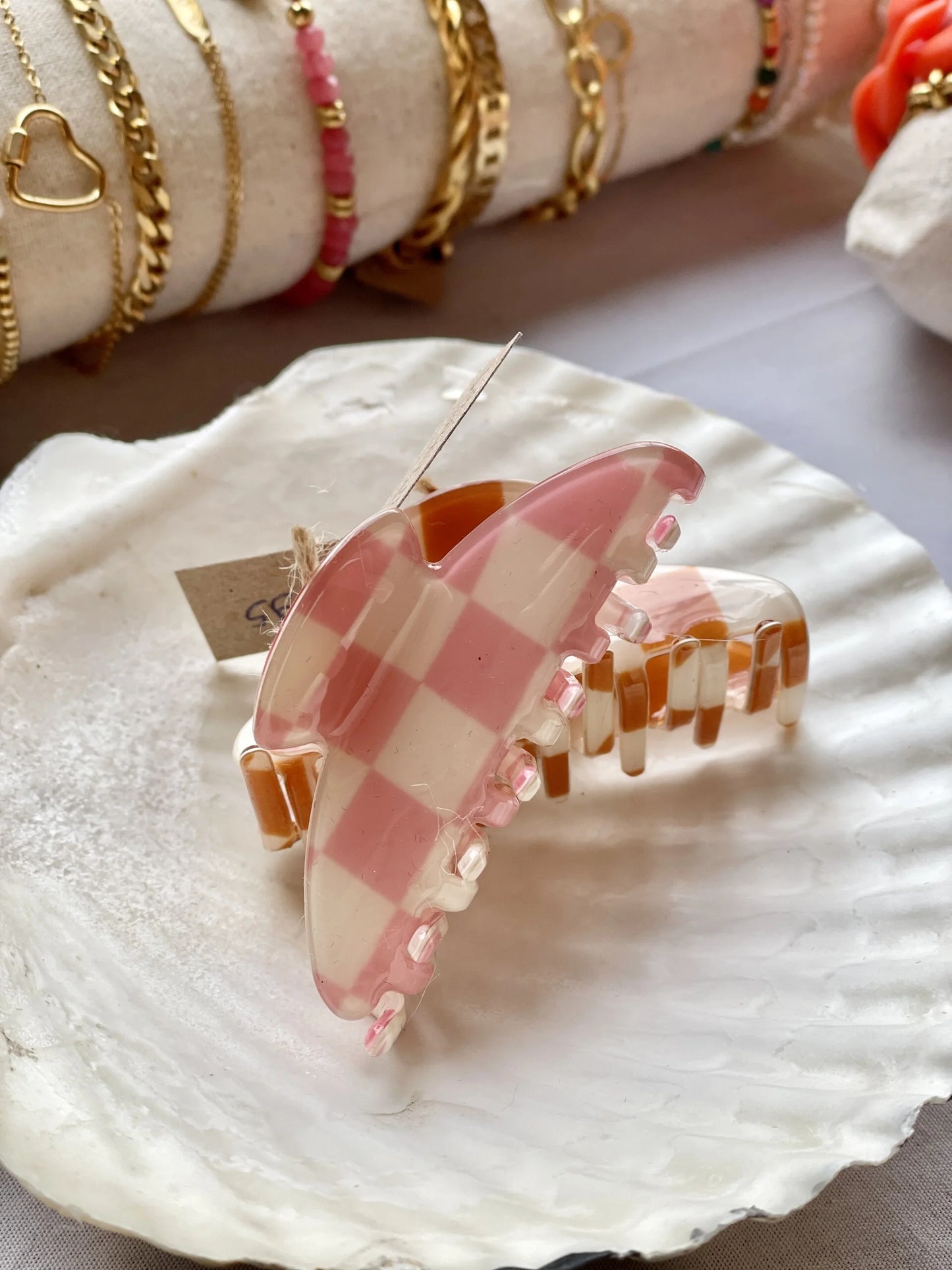 HAIR CLIP DIAMOND BROWN