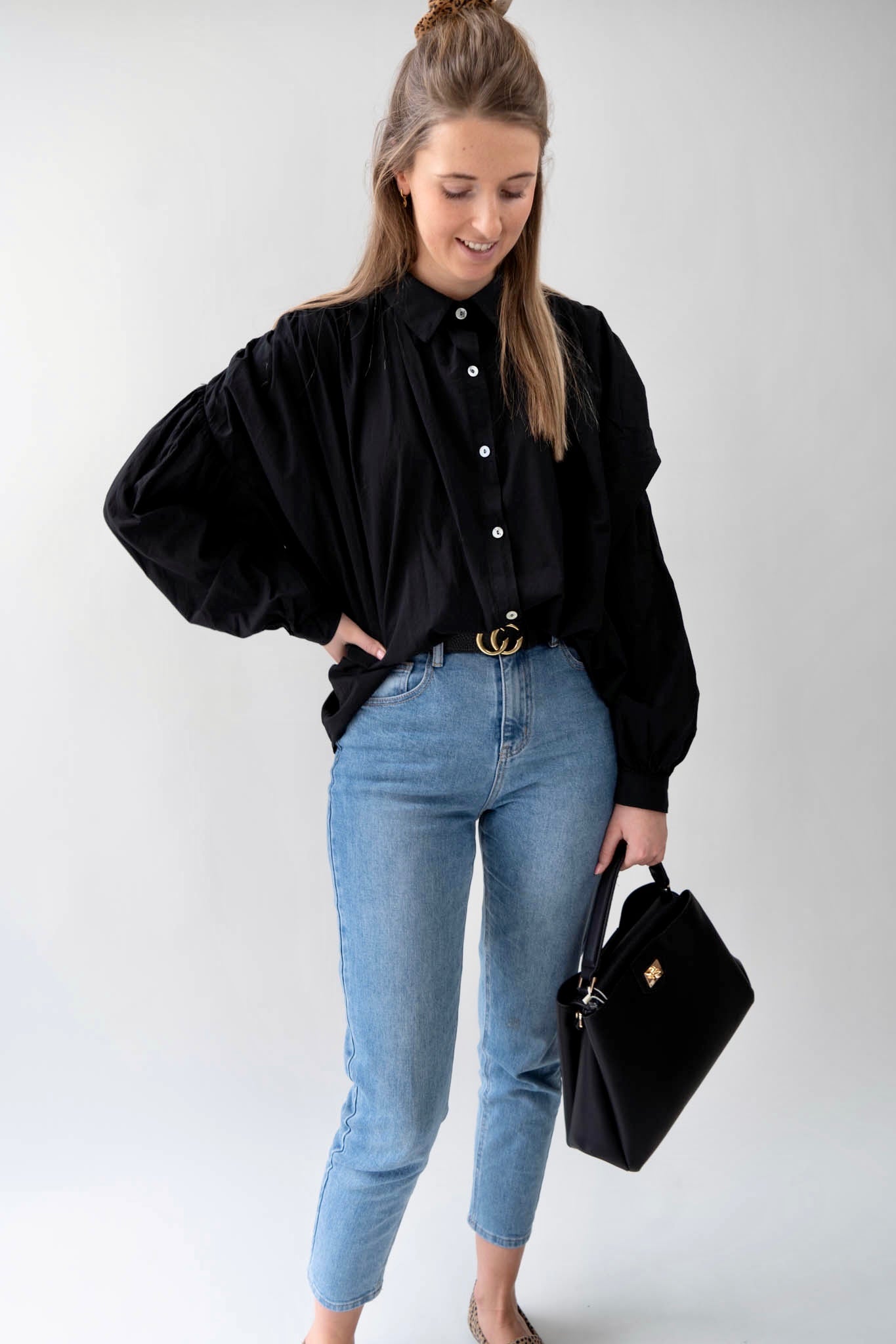 BLOUSE COTON BLACK