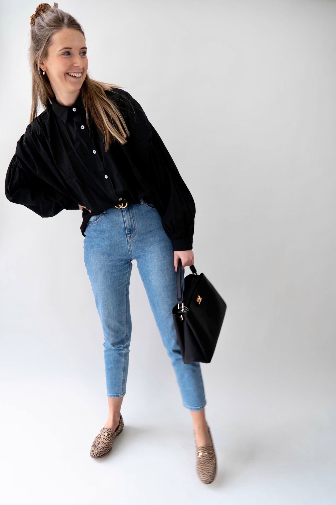 BLOUSE COTON BLACK