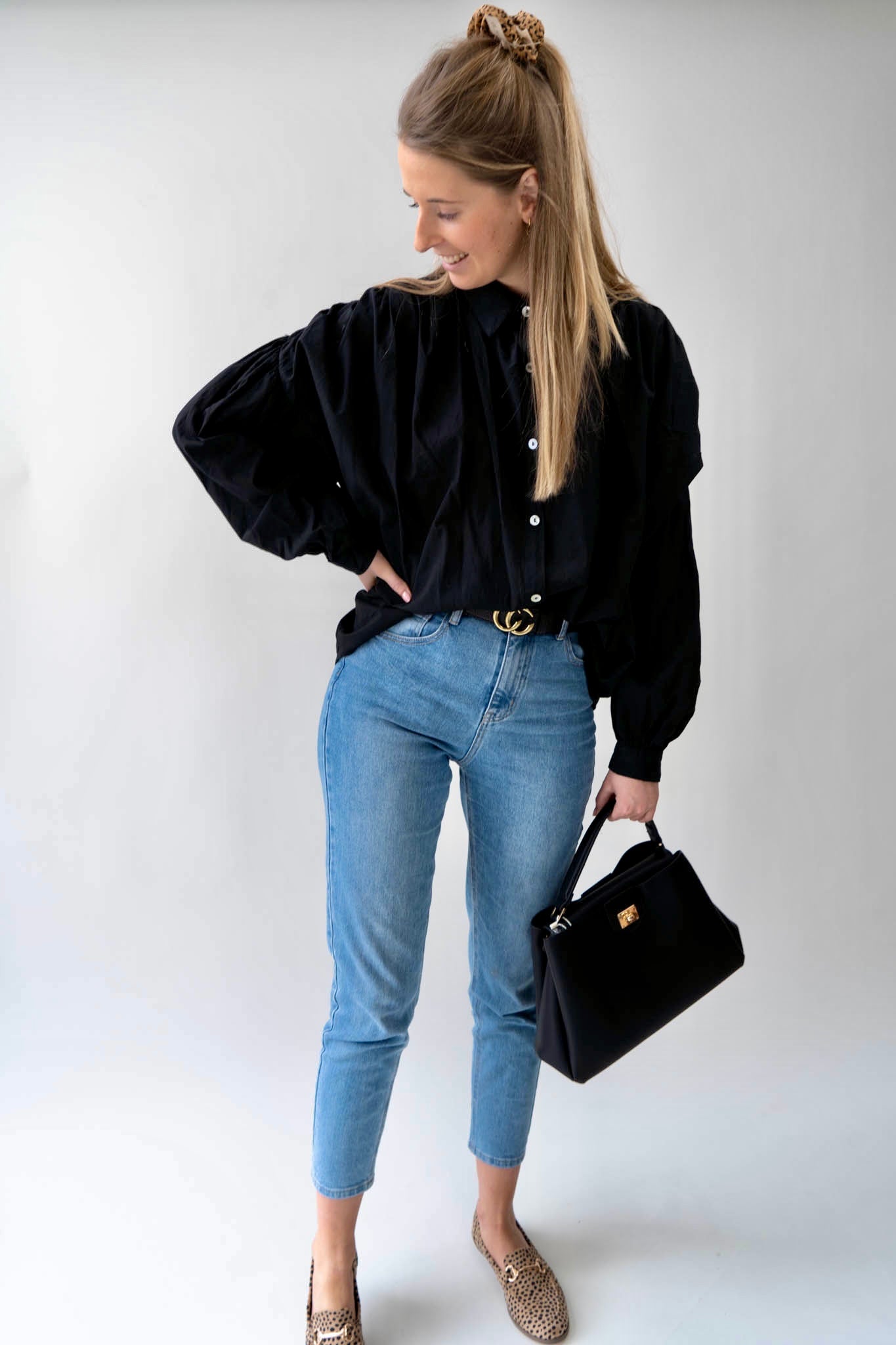 BLOUSE COTON BLACK