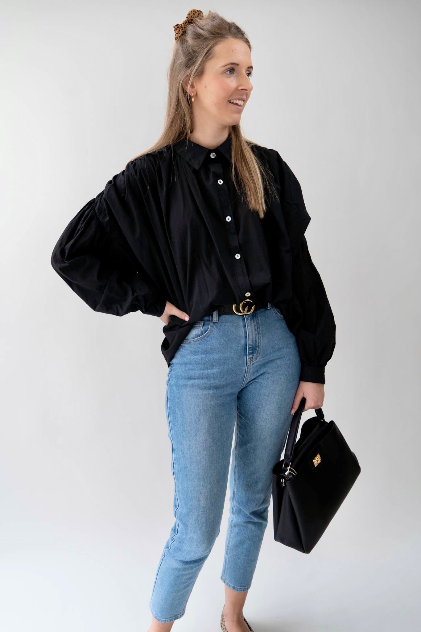 BLOUSE COTON BLACK
