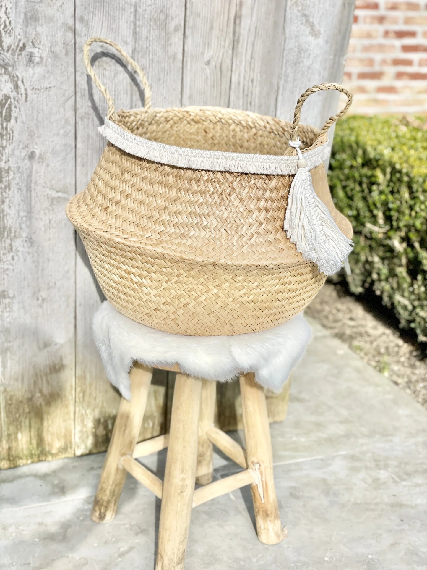 BASKET MIDDEL MACRAME