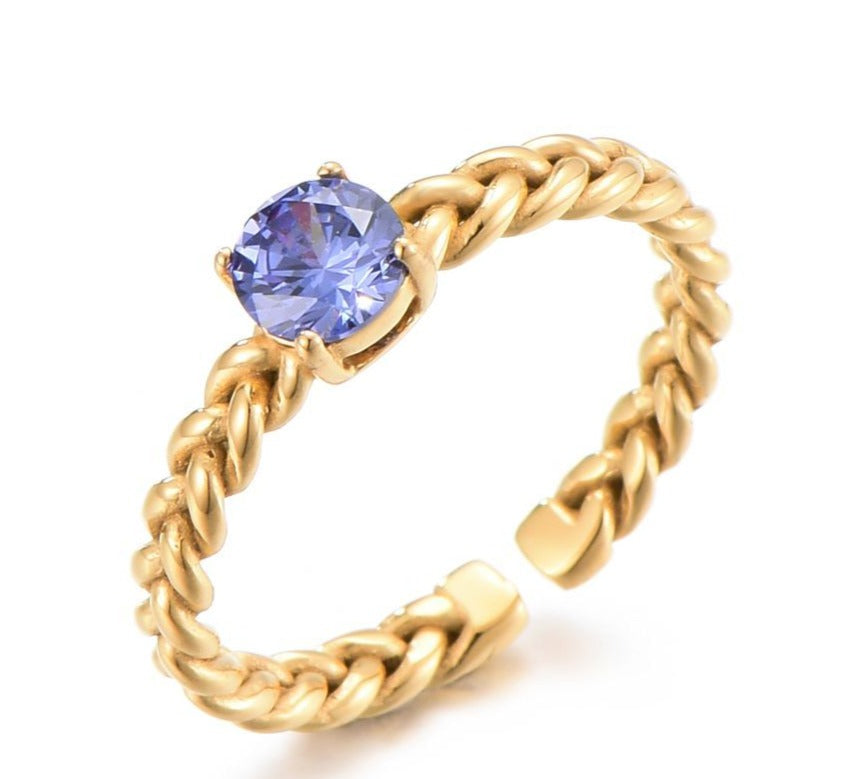 STEEN GOUD RING
