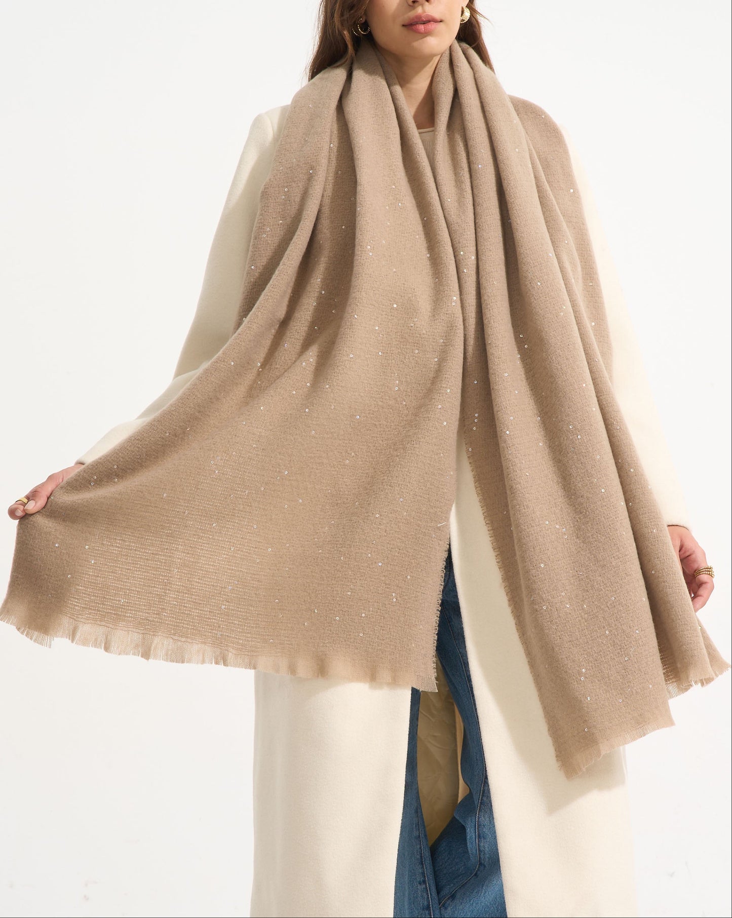 SCARF TAUPE