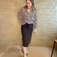 SKIRT RIB BROWN